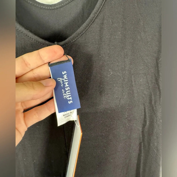 Swimsuits for all Black Dress Hi Low Ruffle Hem Midi Length Womens Size 14/16 - Picture 7 of 7